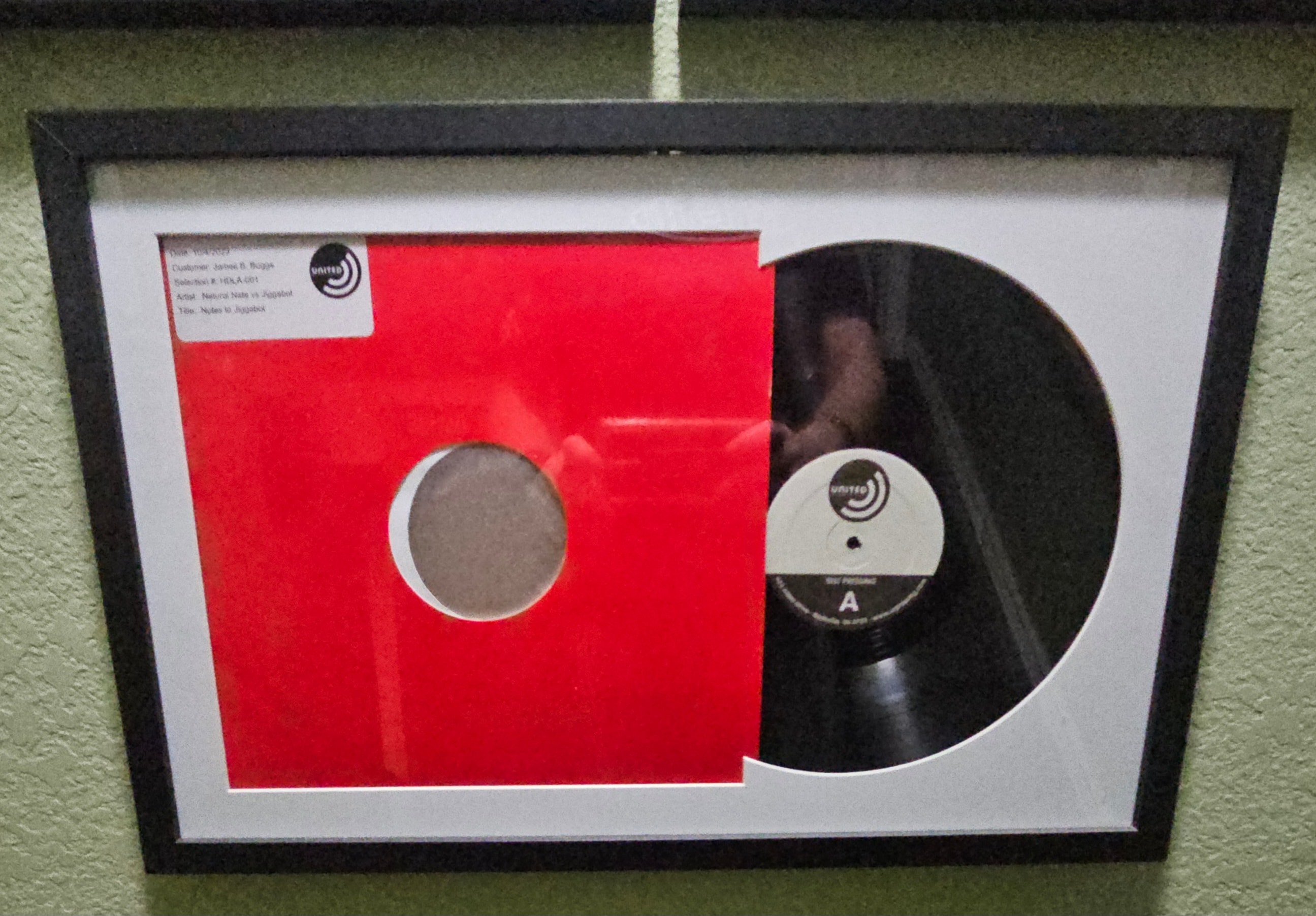 Notes To Jiggabot EP, red sleeve test pressing, United pressing plant, HDLA-001, Natural Nate vs Jiggabot, DJ Natural Nate Wall of Fame