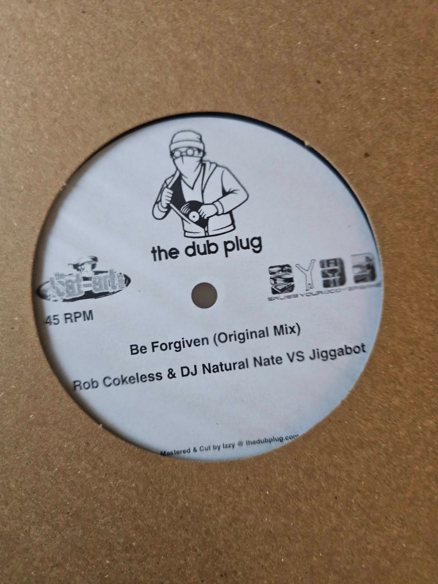 Be Forgiven (Original Mix), Rob Cokeless & DJ Natural Nate® VS Jiggabot: The Dub Plug white label test pressing: 45 RPM: 2026