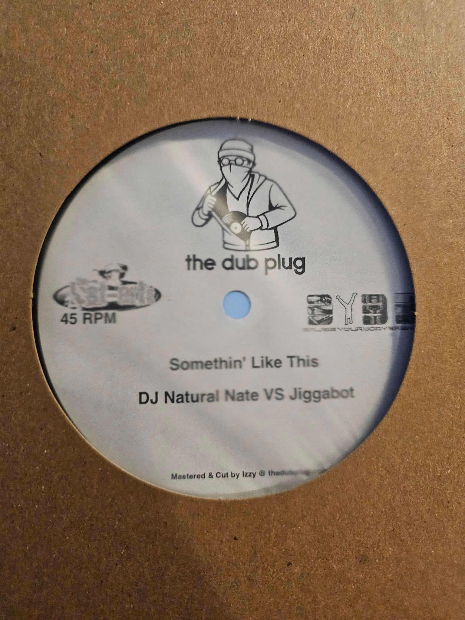 DJ Natural Nate® VS Jiggabot white label test pressing, alternate angle
