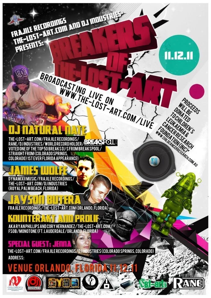 Breakers at The Lost Art flier