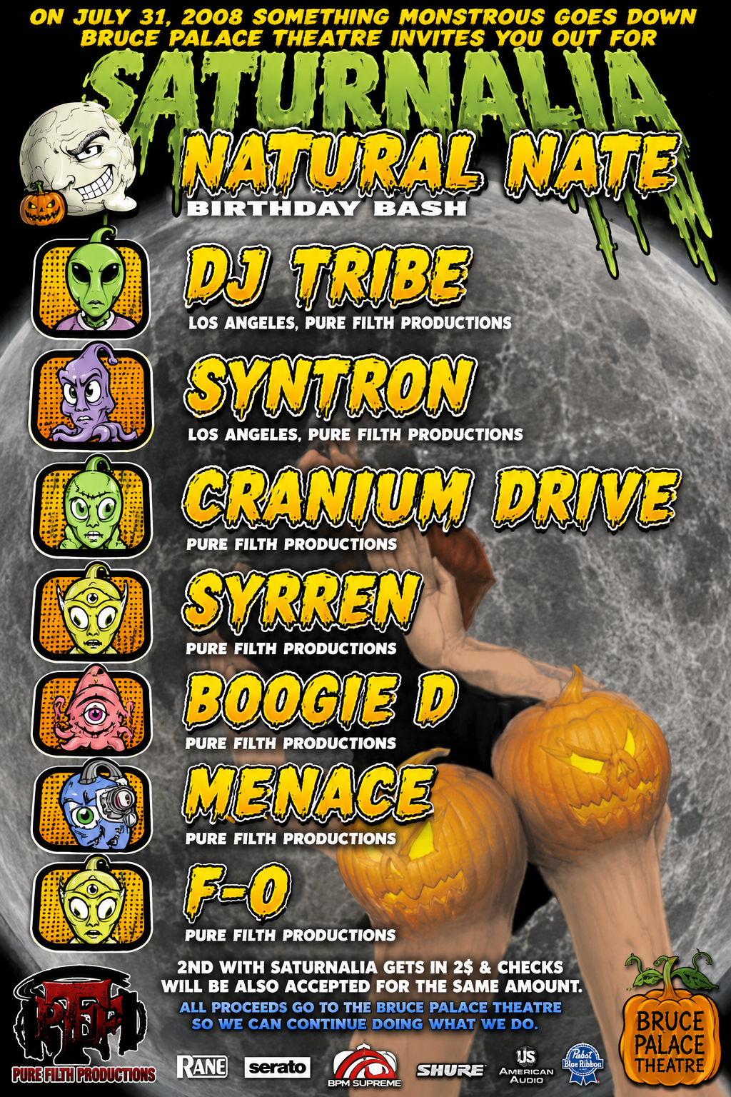 Saturnalia Birthday Bash flier